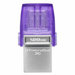 Kingston DataTraveler MicroDuo 3C 128GB USB 3.1 Stick με σύνδεση USB-A & USB-C Μωβ