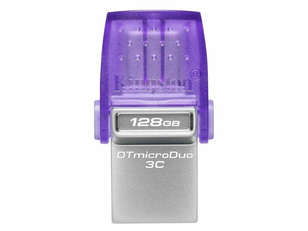 Kingston DataTraveler MicroDuo 3C 128GB USB 3.1 Stick με σύνδεση USB-A & USB-C Μωβ - Image 1
