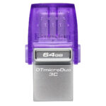 Kingston DataTraveler MicroDuo 3C 64GB USB 3.1 Stick με σύνδεση USB-A & USB-C Μωβ