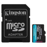 Kingston Canvas Go Plus microSDXC 256GB Class 10 U3 V30 A2 UHS-I με αντάπτορα