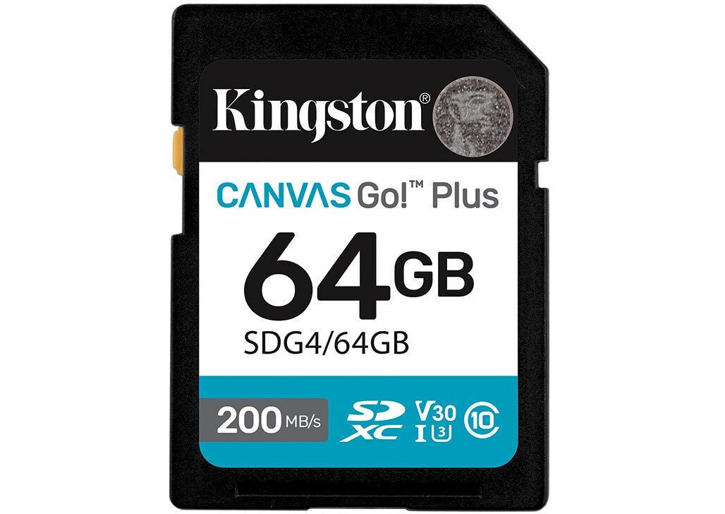Kingston Canvas Go Plus SDXC 64GB Class 10 U3 V30 UHS-I - Image 1