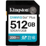 Kingston Canvas Go Plus SDXC 512GB Class 10 U3 V30 UHS-I με αντάπτορα