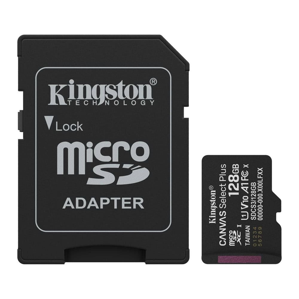 Kingston Canvas Select Plus microSDHC 128GB Class 10 U1 V10 A1 UHS-I με αντάπτορα - Image 1