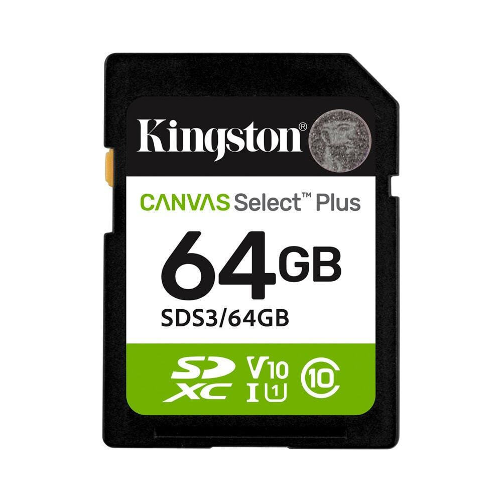 64gb Sd Memory Card Kingston Canvas Select Plus Uhs-i U1 V10 Read Speed Up To 100mb/s - Image 1