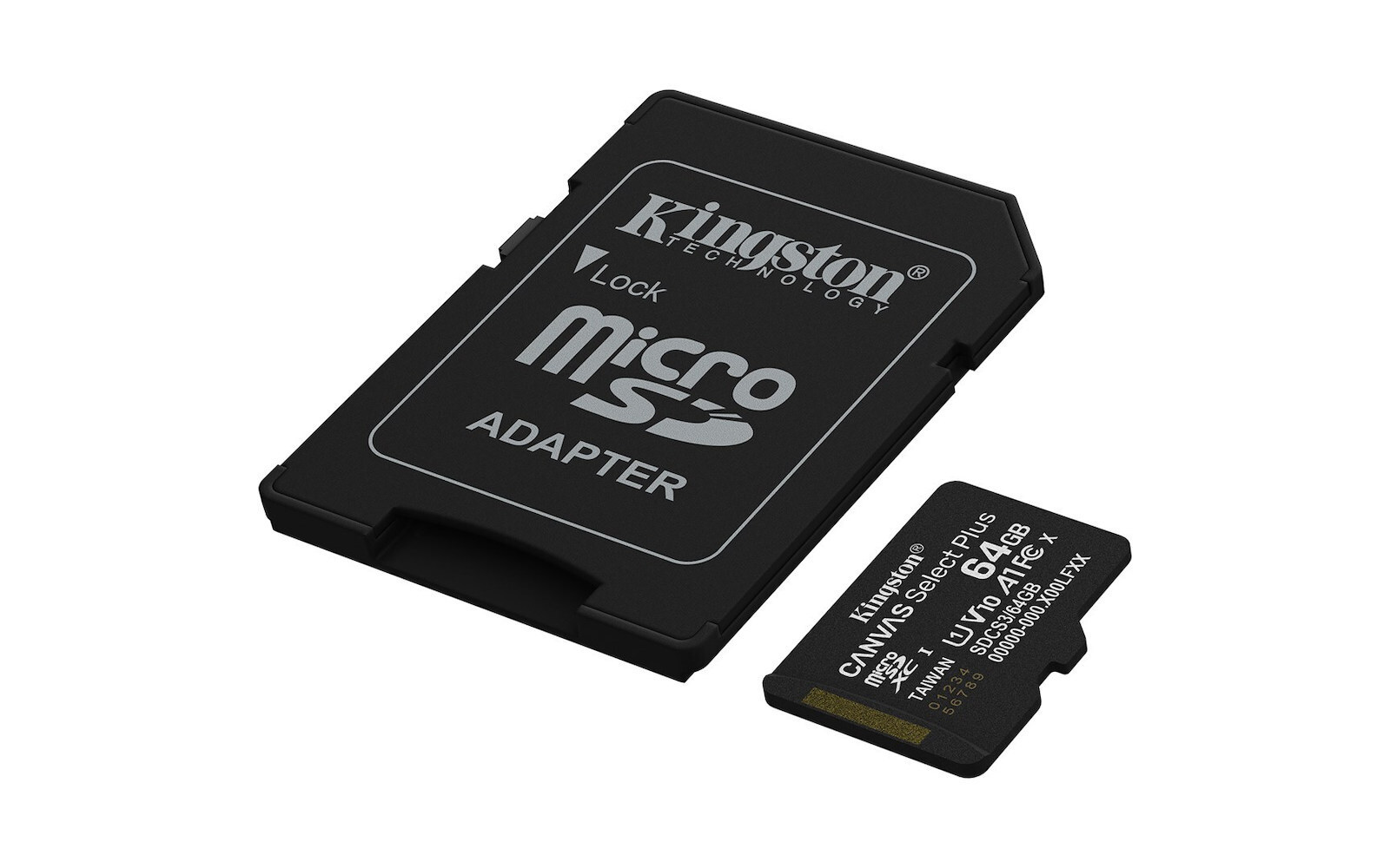 Kingston Canvas Select Plus microSDHC 64GB Class 10 U1 V10 A1 UHS-I με αντάπτορα - Image 1