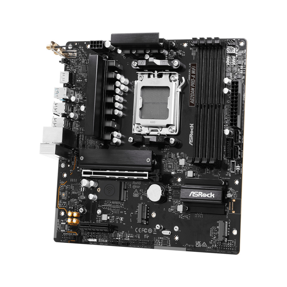 ASRock A620AM Pro-A WiFi Motherboard Micro ATX με AMD AM5 Socket 90-MXBSY-A0UAYZ - Image 1